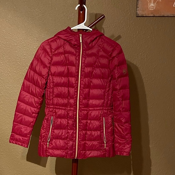 Michael Kors Packable Down Fill Red Jacket S - Picture 3 of 15